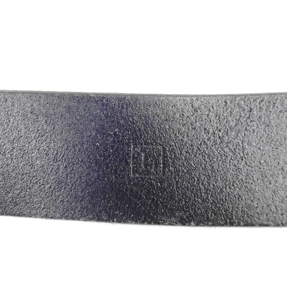 Fossil Mens Black‎ Leather Belt Silver Logo Buckle Size L fits 31-36  Rugged